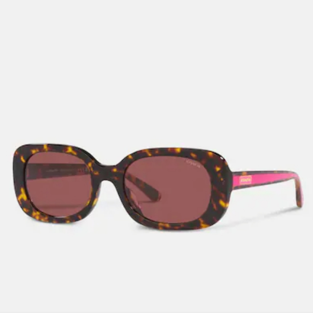 NWT Badge Rounded Square Sunglasses Coach
